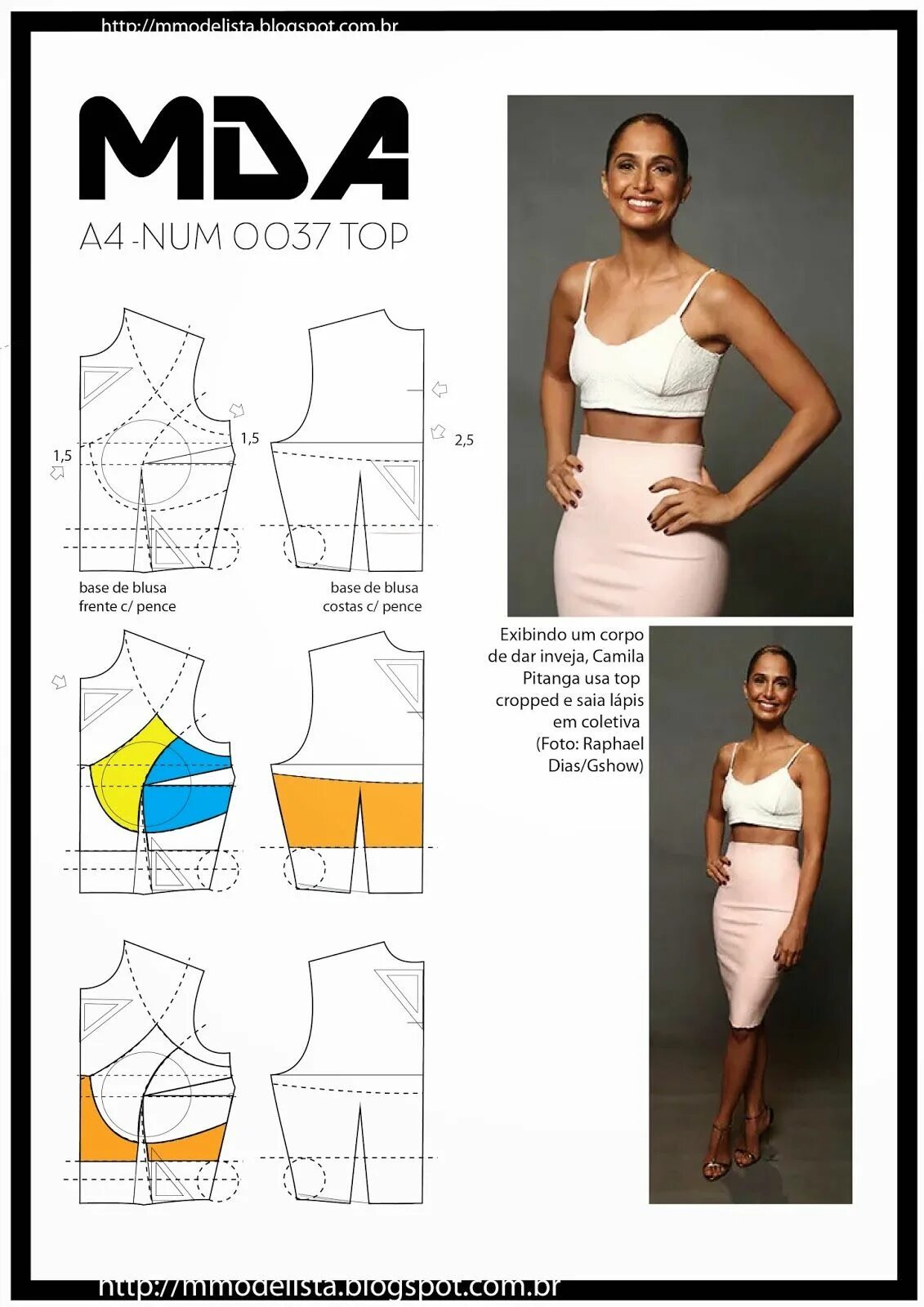 Платье топ выкройка ModelistA: A4 NUMERO 0037 TOP Dress sewing patterns, Fashion design patterns, Cl