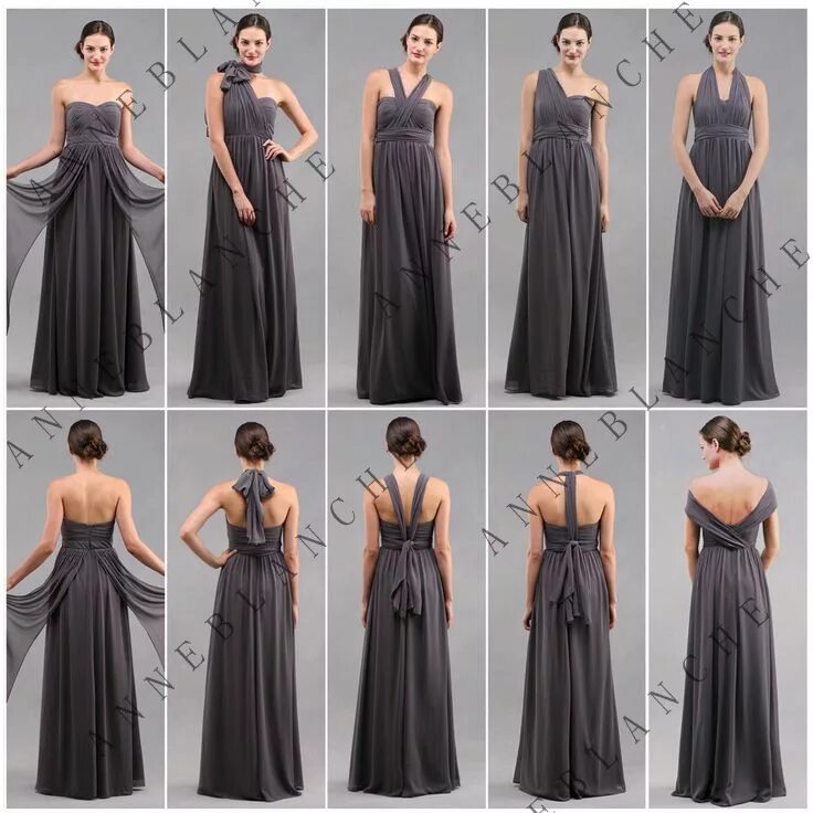 Платье трансформер фото Купить Вечерние платья 2016 新 款 婚 纱 晚 礼 服 伴 娘 礼 服 长 款 一 款 多 穿 香 槟 色 灰 色 粉 色