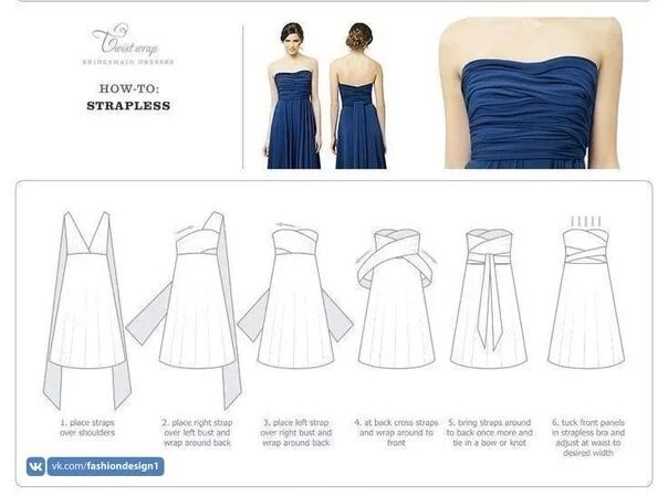 Платье трансформер выкройка и пошив Дизайн одежды, выкройки и шитье Vestidos, Vestido infinito, Moda