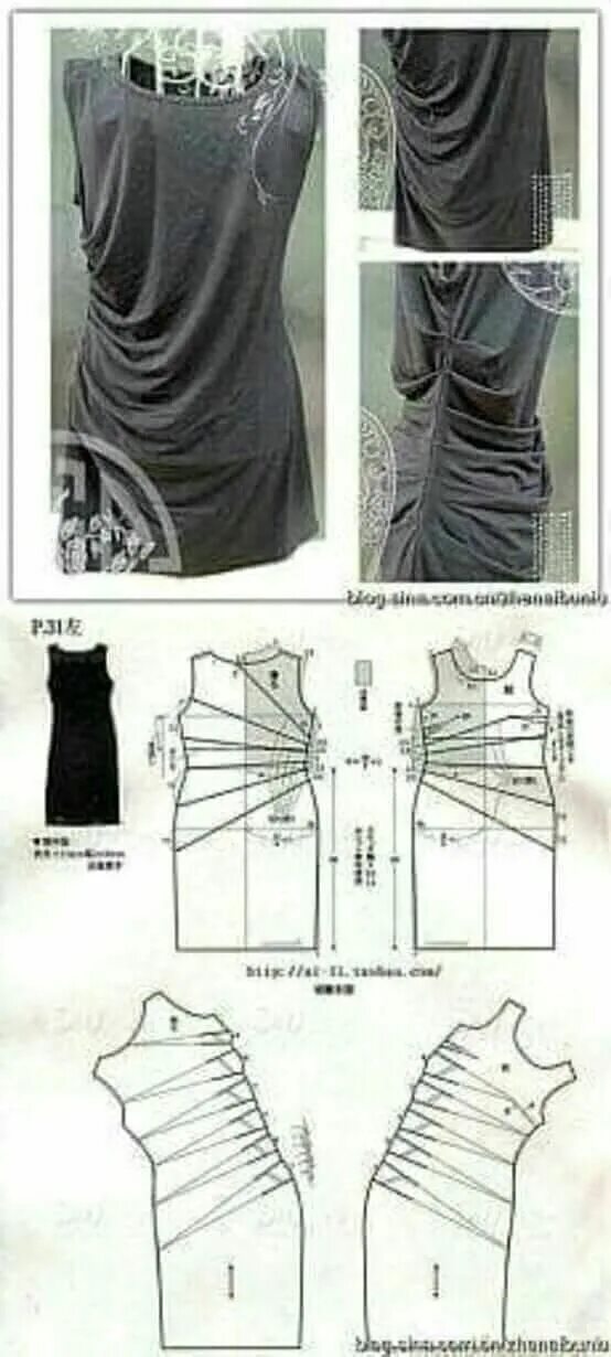 Платье трикотажное с драпировкой выкройка Pin by Dawn Imperatore on Styes of Skirts/Sleeves/Necklines Fashion sewing, Dres