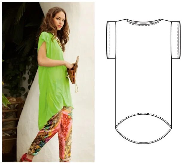 Платье туника выкройка paunnet ::: Burdastyle Magazine 05/2013 i want those pants! Швейный поделки, Вык