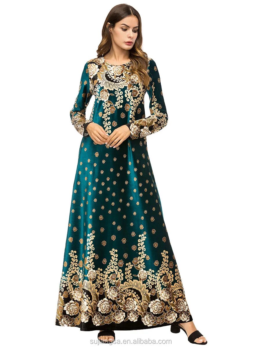 Платье турецкое фото цена Мусульманские Арабские Ориентированные Платья Для Поклонения Свободные Женские П