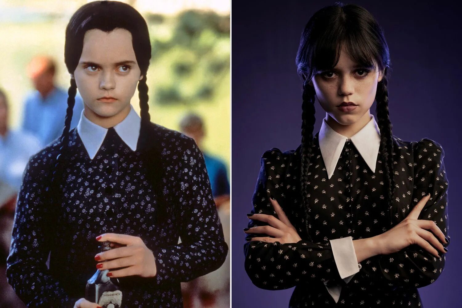 Платье уэнсдей фото Christina Ricci Says Jenna Ortega 'Is Incredible' as Wednesday Addams in Upcomin