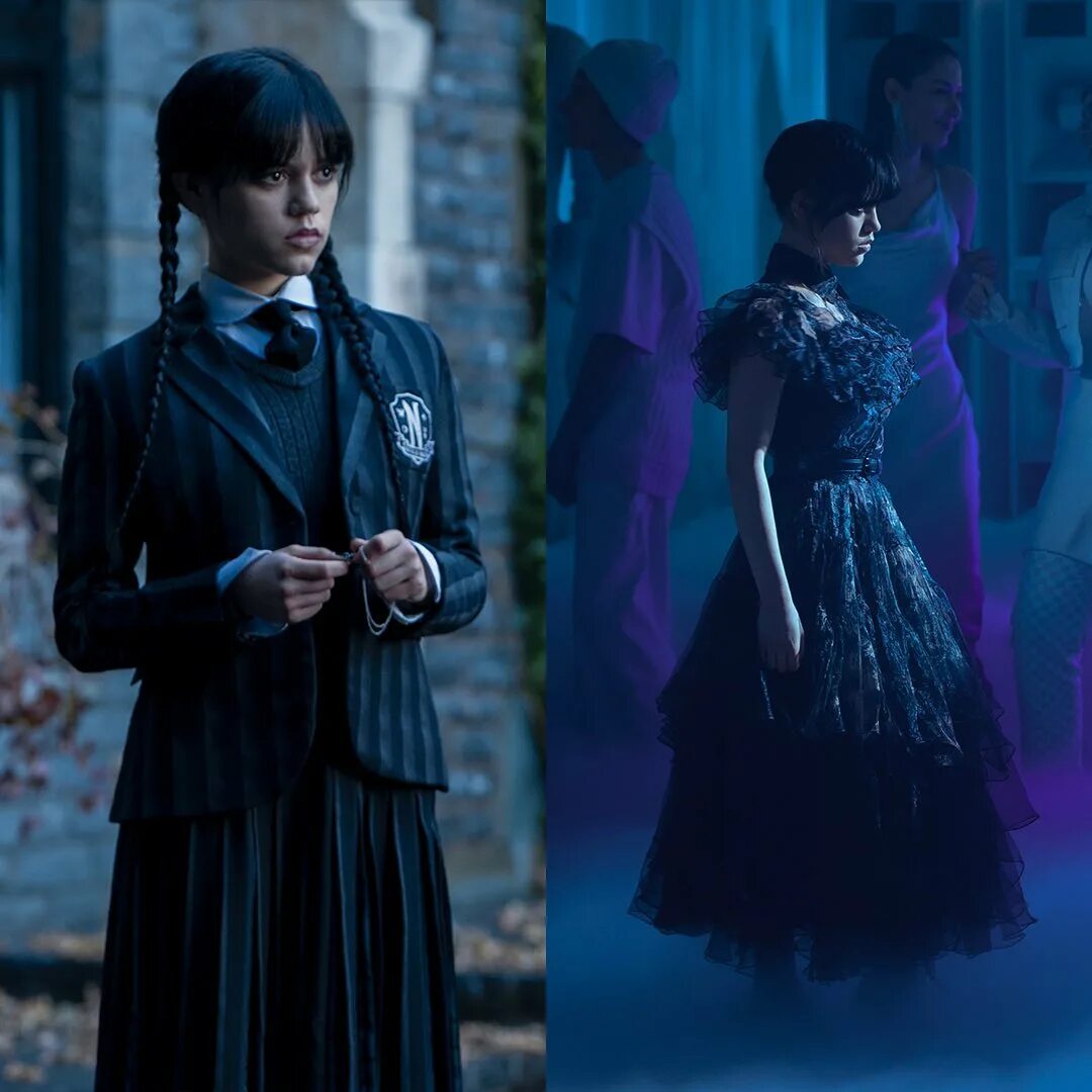Платье уэнсдей фото H Wednesday Addams πάει το goth style σε άλλο επίπεδο