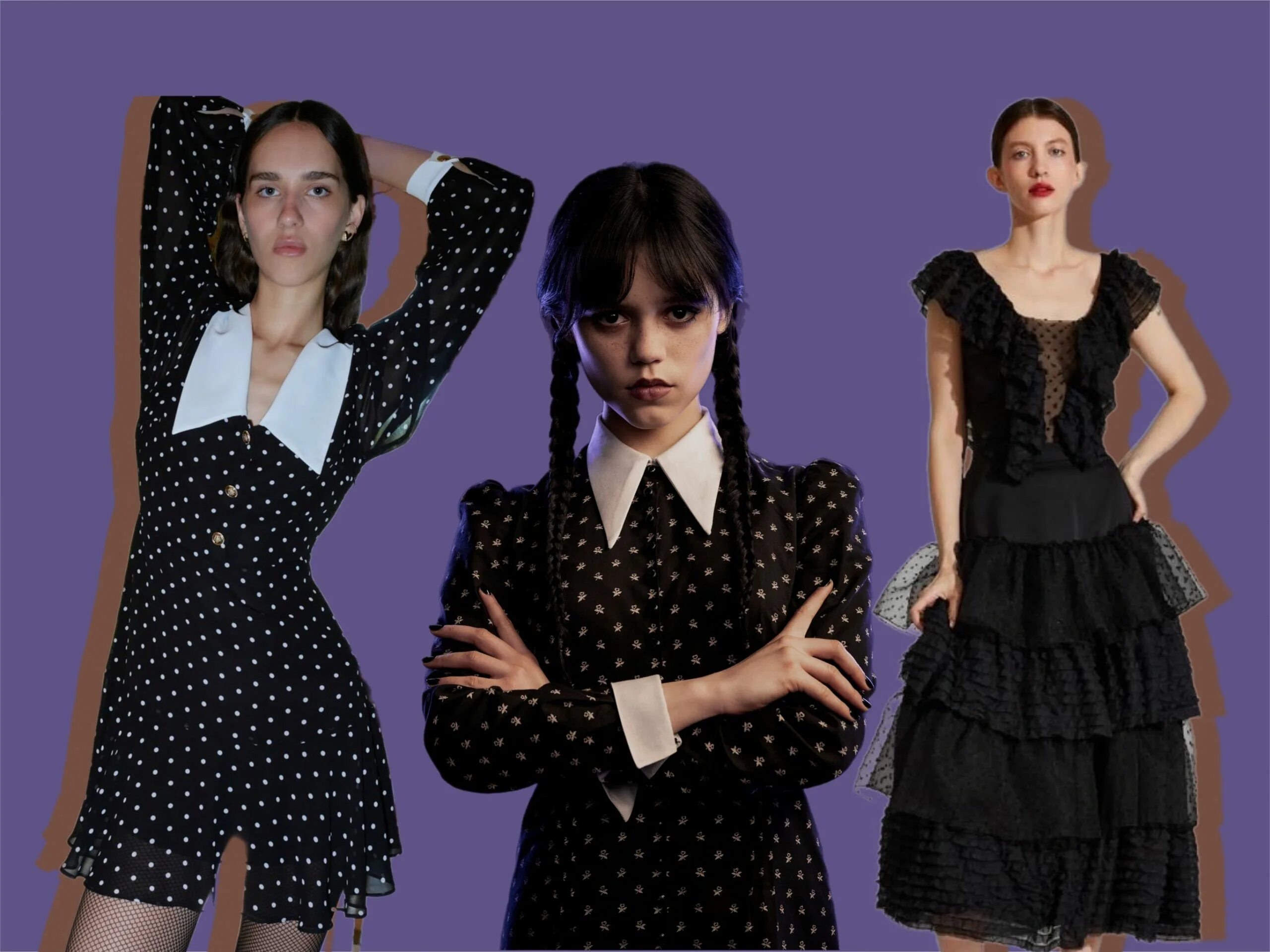 Платье уэнсдей фото Где купить платье как у Уэнсдэй Аддамс? Собрали 10 трендовых вариантов от россий