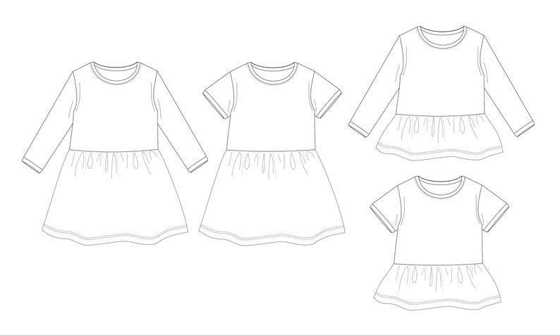 Платье уэнсдей выкройка Girls Dress Pattern Pdf, Girl Peplum Top Pattern Pdf, Toddler Dress Sewing Patte