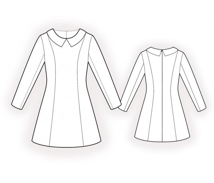 Платье уэнсдей выкройка Short A-Line Dress - Sewing Pattern #4552. Made-to-measure sewing pattern from L