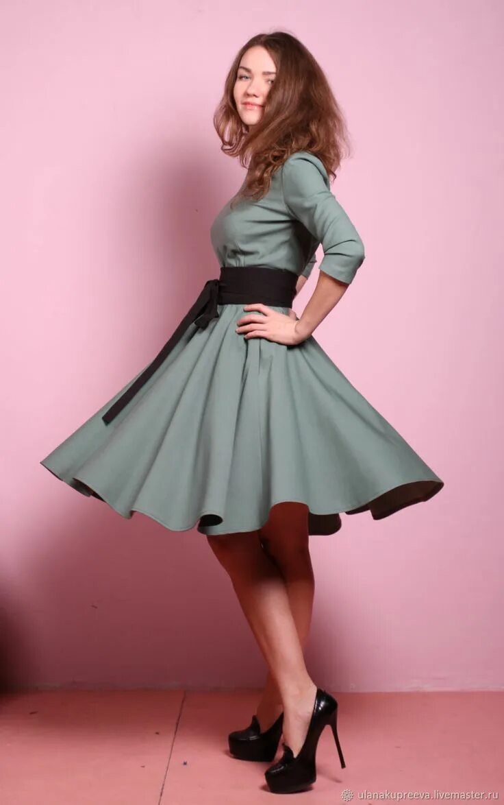 Платье юбка солнце фото Платье офисное в интернет-магазине Ярмарка Мастеров по цене 7200 ₽ - ENSLXRU Пла