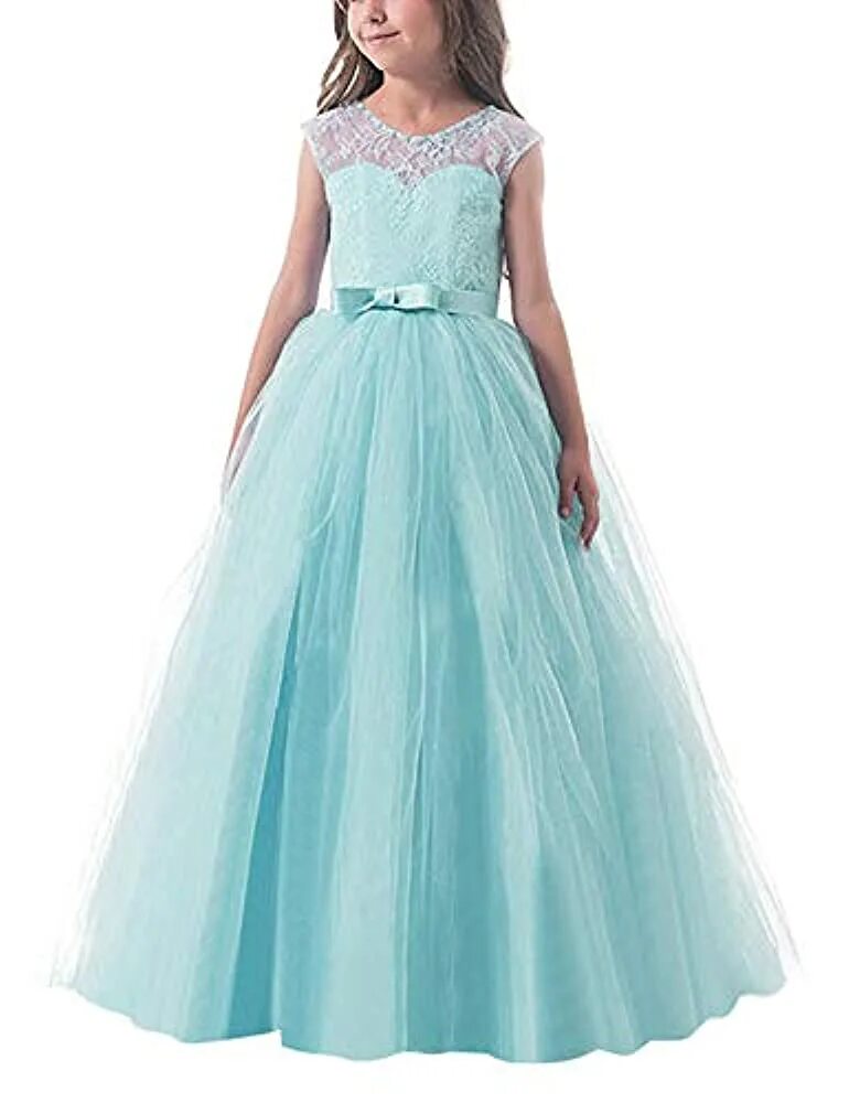 Платья 10 лет фото Купить платья для девочек NNJXD NNJXD Mädchen Kinder Spitze Tüll Hochzeit Kleid 