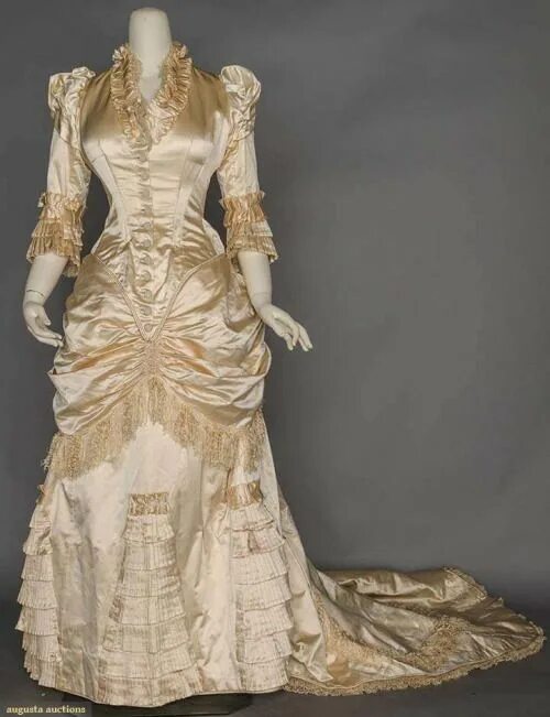 Платья 19 века фото Ephemeral Elegance Wedding gowns vintage, Vintage gowns, Satin wedding gown