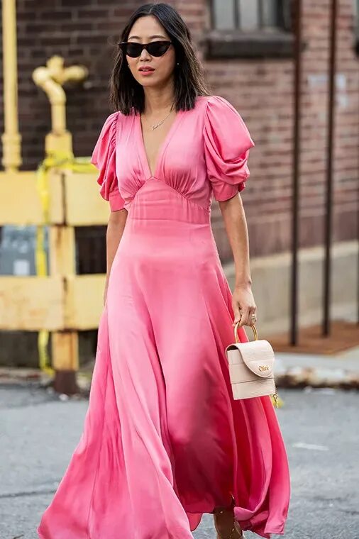 Платья 2020 фото Романтичные платья с объемными рукавами - горячий тренд Недели моды в Нью-Йорке