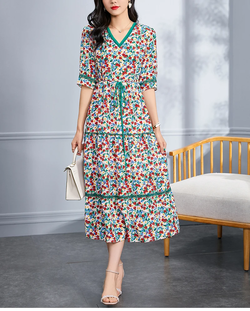 Платья 2024 для женщин фото Шикарные и элегантные женские летние платья 2024, женское Цветочное платье-трапе