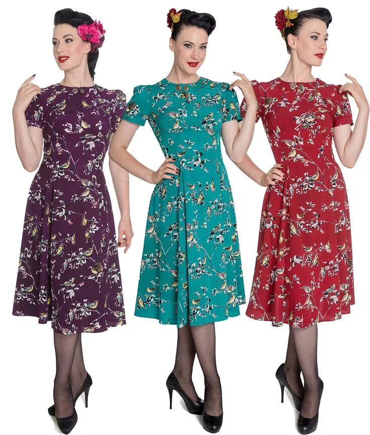 Платья 40 годов фото Pin by Miss Meow on Hell Bunny Collection Vintage style dresses, 1940s dresses, 