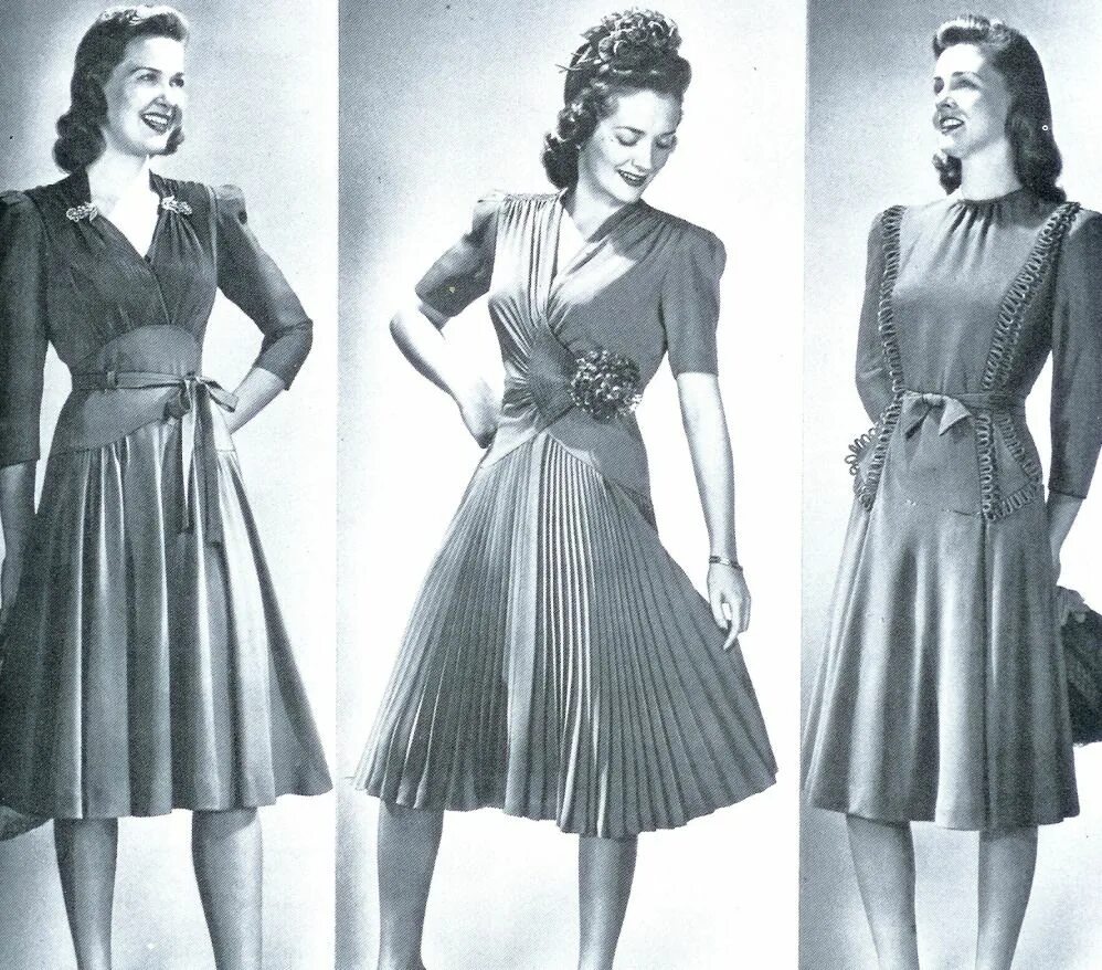 Платья 45 годов фото A World at War & Women at Work: the Chic Utility of the 1940’s Fashion, 1940s fa