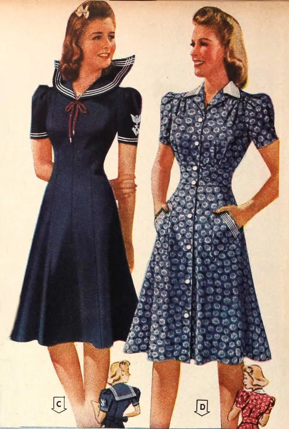 Платья 45 годов фото Pin on матроска / sailor dress Vintage dresses, Sailor style dress, Sailor fashi