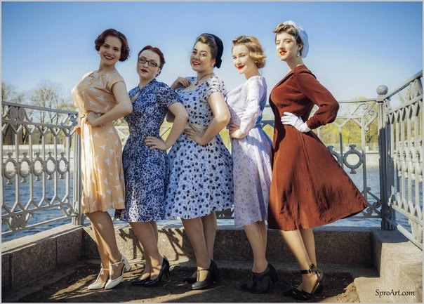 Платья 45 годов фото Мода 50-х, какой был женский гардероб? dzalek Дзен