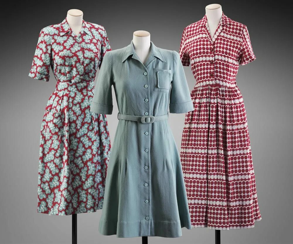 Платья 45 годов фото Great shapes. WWII-era British dresses Wwii fashion, 1940s fashion, Fashion 1940