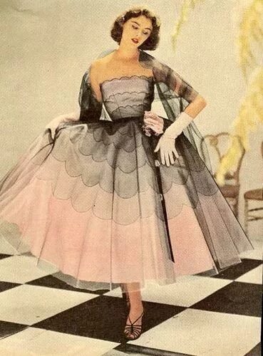 Платья 50 х годов фото Pink and black Fashion, Vintage fashion, 1950 fashion