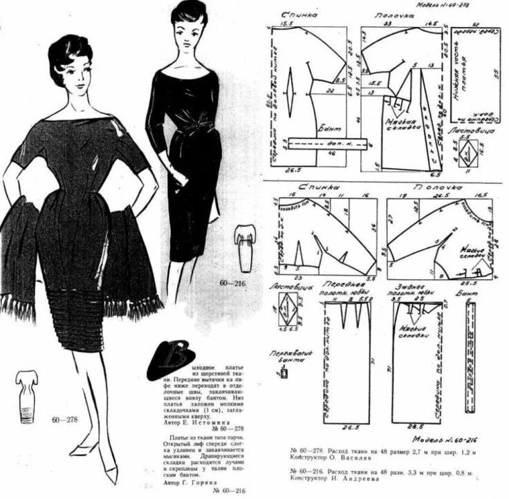 Платья 50 х выкройки Пин от пользователя Мария БабаNova на доске моделирование и конструирование одеж