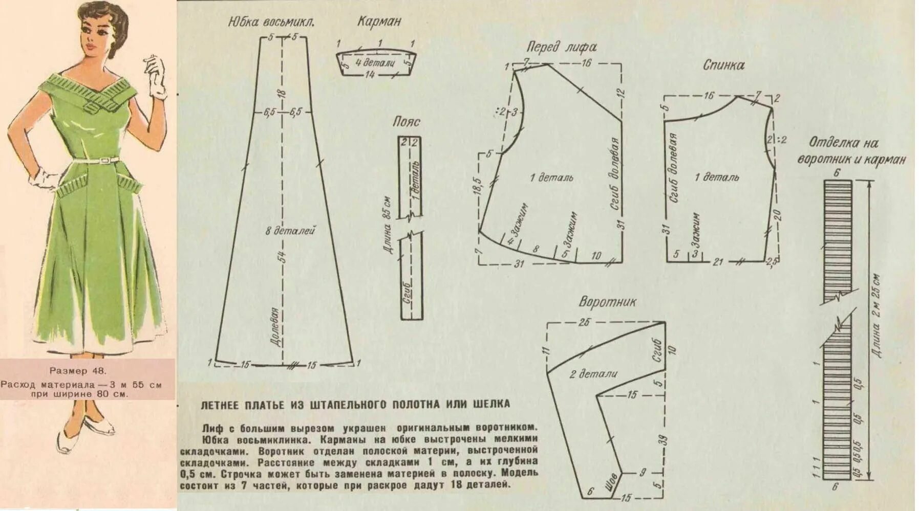 Платья 50 х выкройки Пин на доске Free Vintage Sewing Patterns and Drafts Выкройки, Винтажные швейные