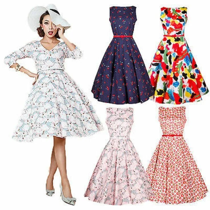 Платья 60 фото Pin on Day At The Races Rockabilly dress, Vintage dresses, Womens fashion vintag