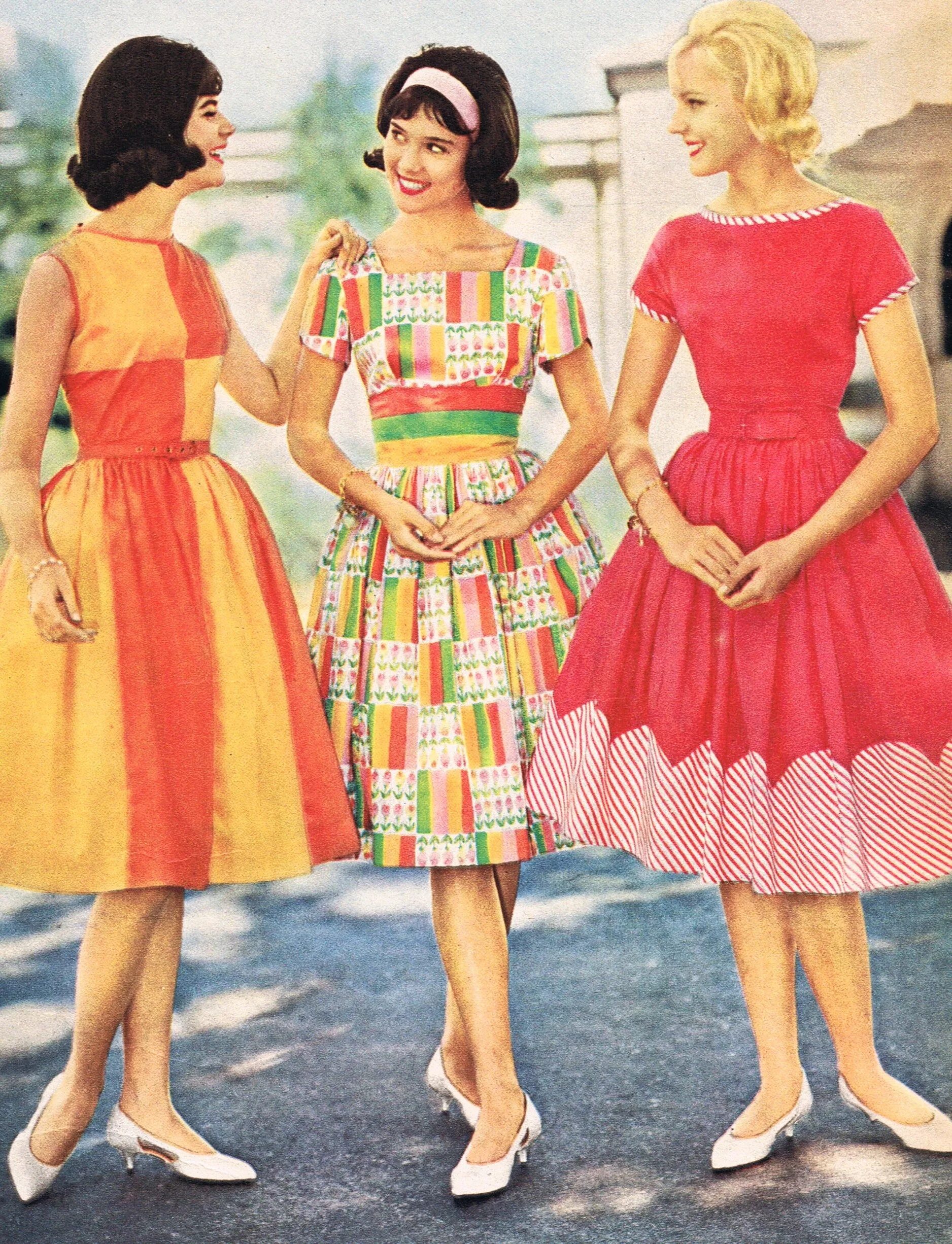 Платья 60 х годов фото Spiegel - teen fashion 1962 Sixties fashion, Fashion teenage, 1960s fashion