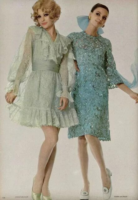 Платья 70 х годов фото 1960s pastel dresses Vintage kleding, Pierre balmain, Damesmode