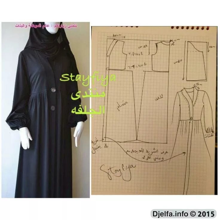 Платья абая выкройки Pin en خياطة و تفصيل couture et tracé de base Moldes de vestidos, Confección de 