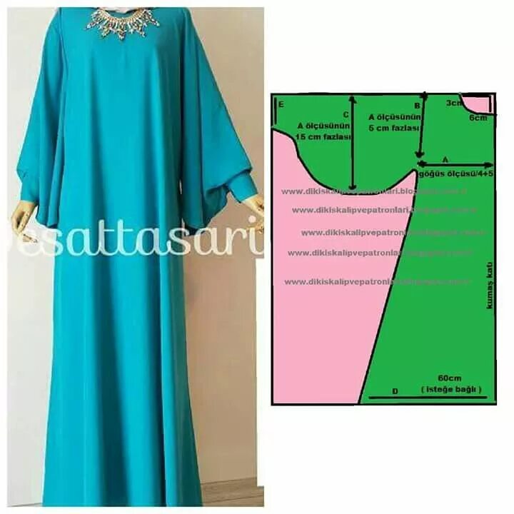 Платья абая выкройки Pin by Rabia Tuzla on dikiş kalıpları Abaya pattern, Dress sewing patterns, Kaft