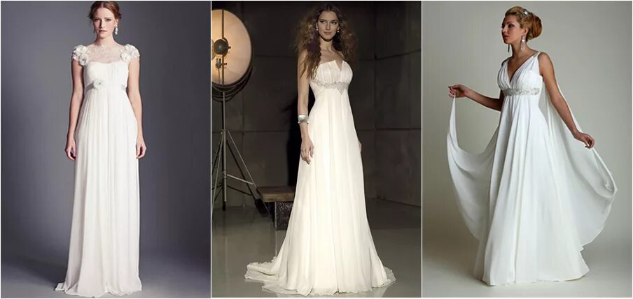 Платья ампир фото Как выбрать свадебное платье