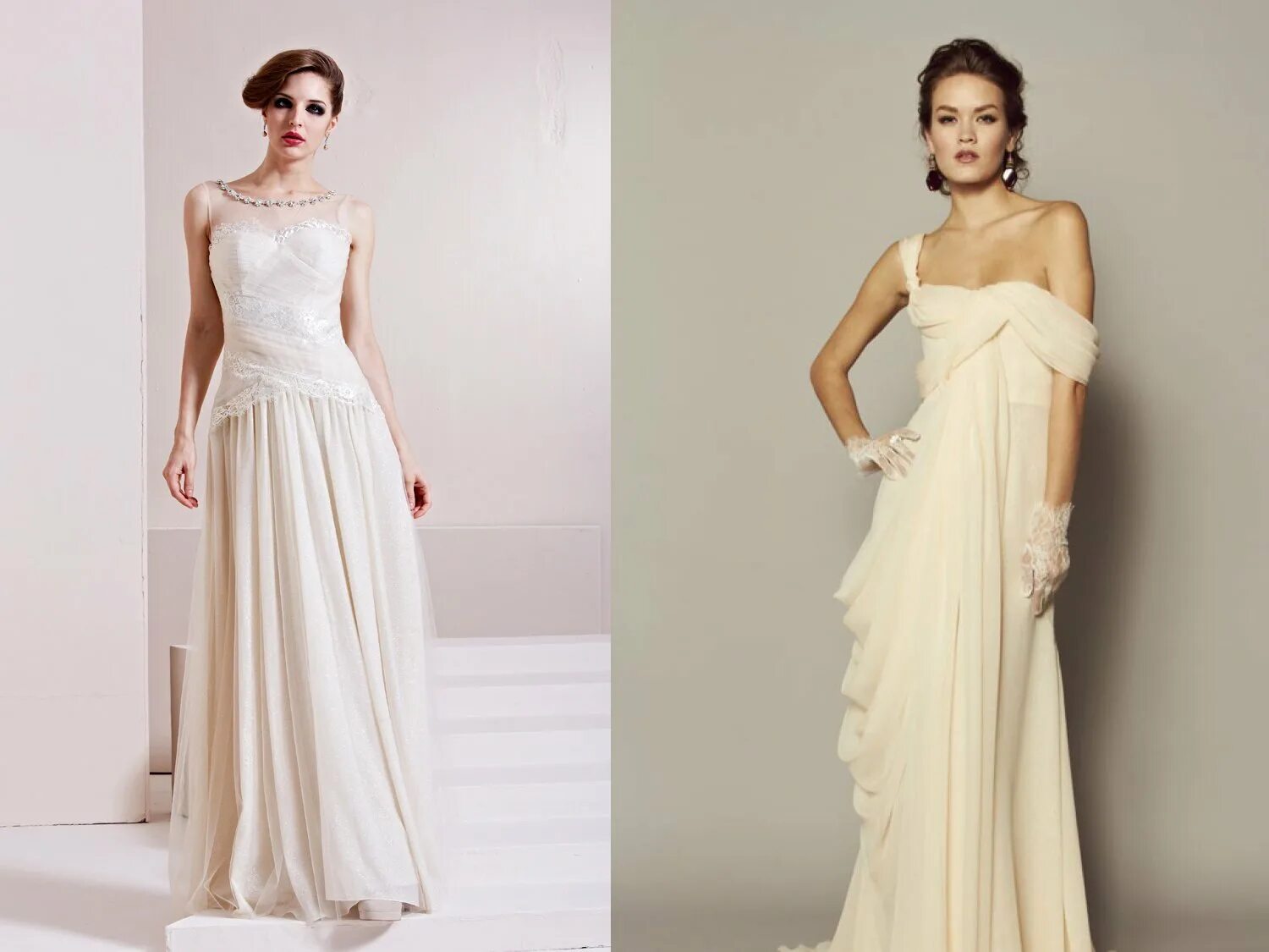 Платья ампир фото Обзор свадебных платьев в стиле ампир