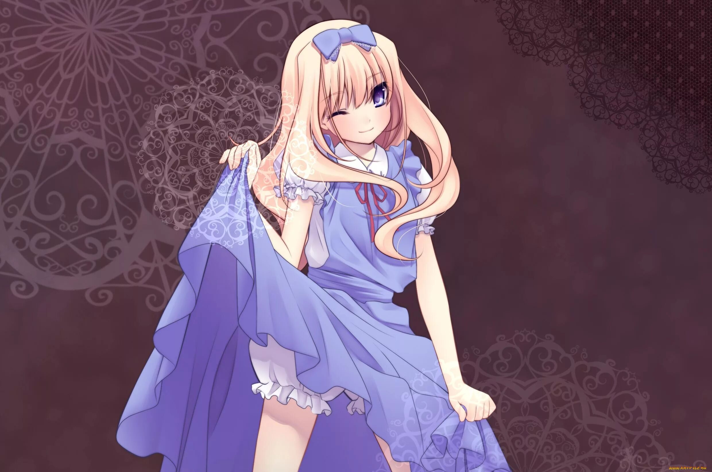 Платья аниме фото Скачать обои аниме, alice, in, wonderland, девушка из раздела Аниме, в разрешени