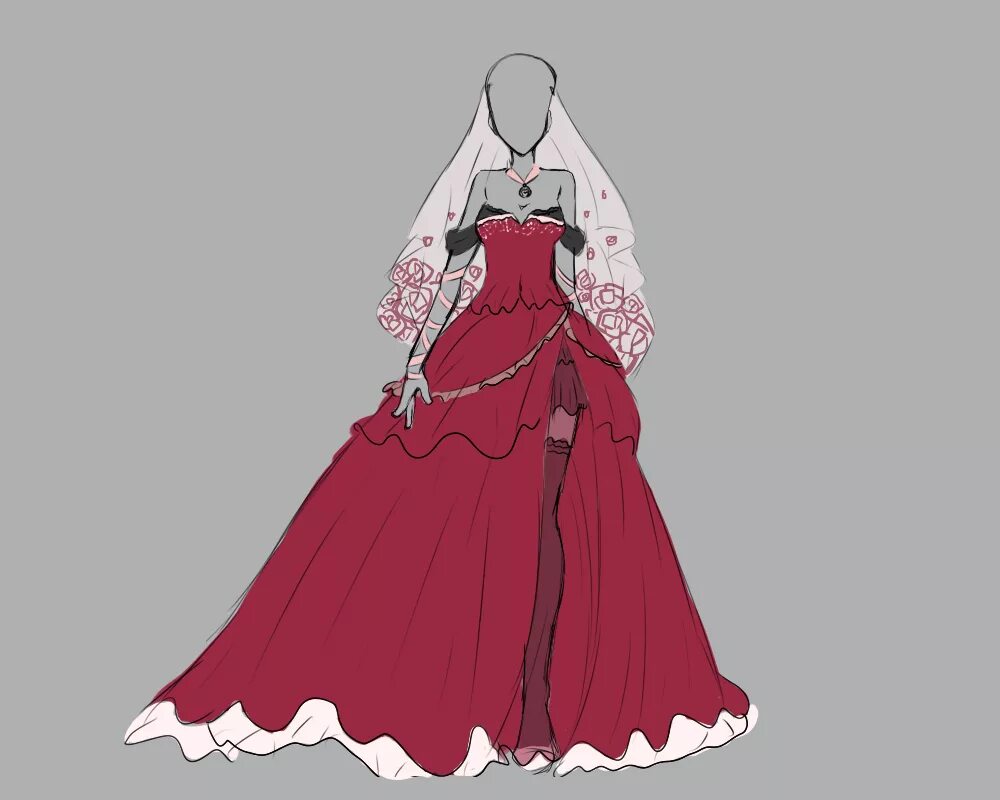 Платья аниме фото Commission 2::. by Scarlett-Knight on DeviantArt Fashion design drawings, Art cl