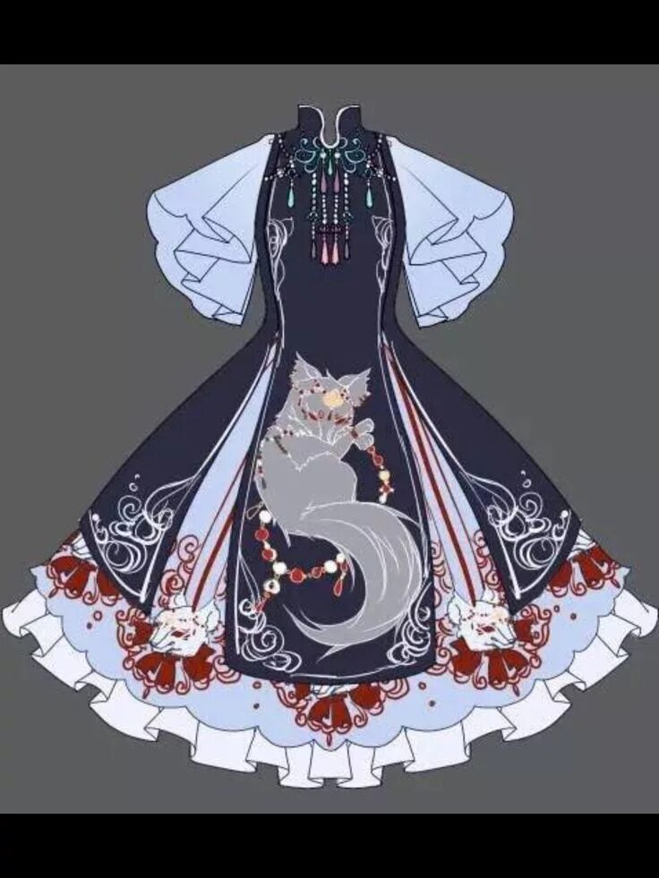 Платья аниме фото Pin by Grabriel Laurent on Art Fashion design drawings, Drawing anime clothes, F