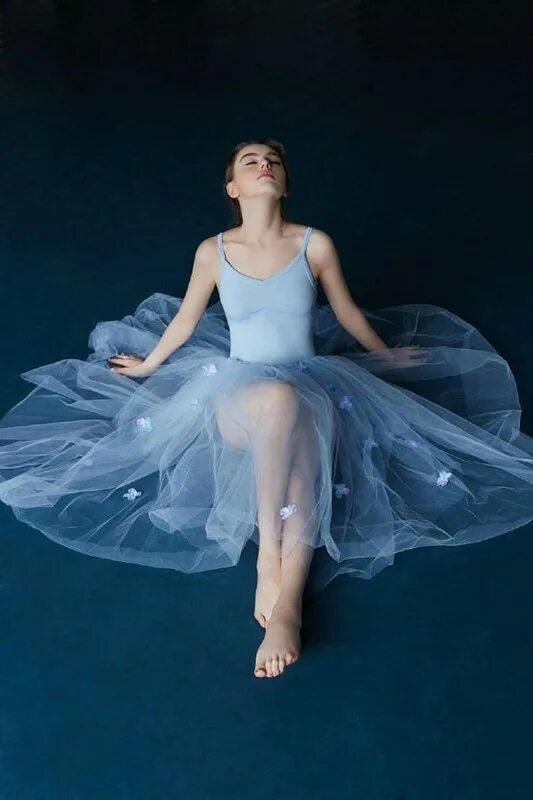 Платья балерин фото Боди для балерины, романтическая балетная Одежда для девочек, синяя Тюлевая длин