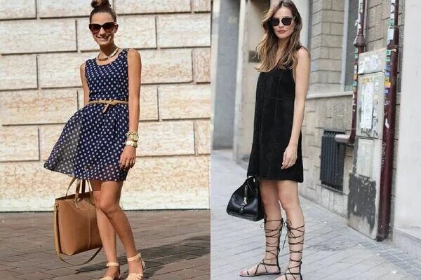 Платья без каблуков фото Прочь каблуки - 5 стильных образов на лето с удобной обувью Модные стили, Платье
