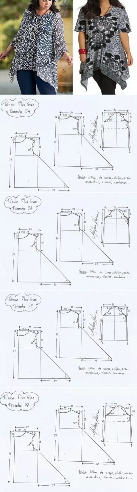 Платья бохо выкройки и схемы Выкройка туники для полных женщин: все размеры Бохо, Пошив женской одежды, Виды 