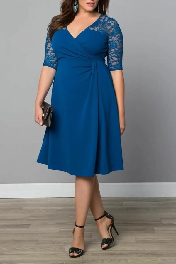 Платья большие фото Kiyonna Lace Cocktail Dress Plus size wedding guest dresses, Dresses for apple s