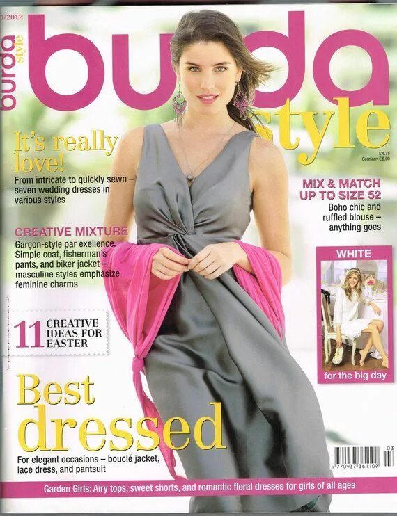 Платья бурда фото March 2012 Burda Style Sewing Pattern Magazine English Etsy Patentes de robes de