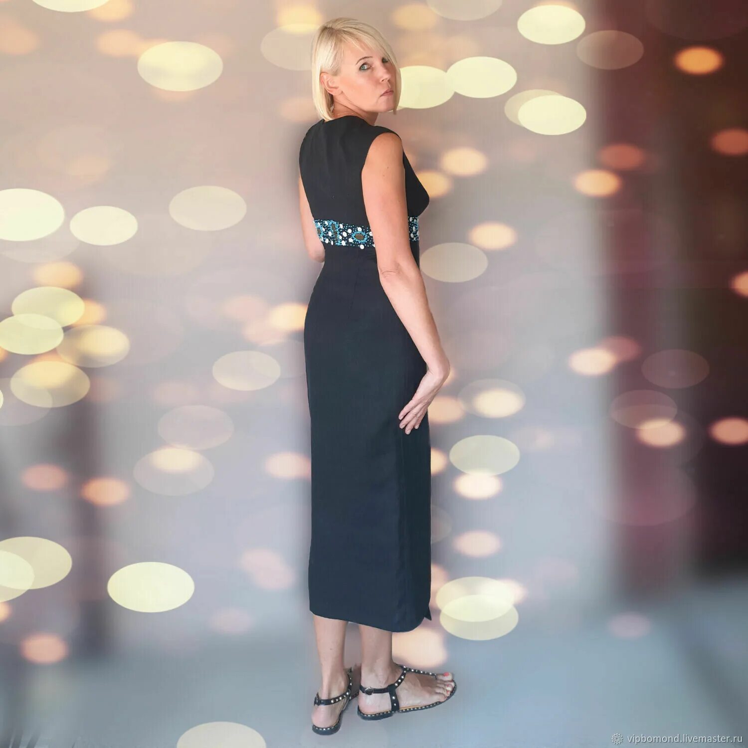 Платья челябинск фото Платье дизайнерское льняное с авторской вышивкой купить в интернет-магазине Ярма