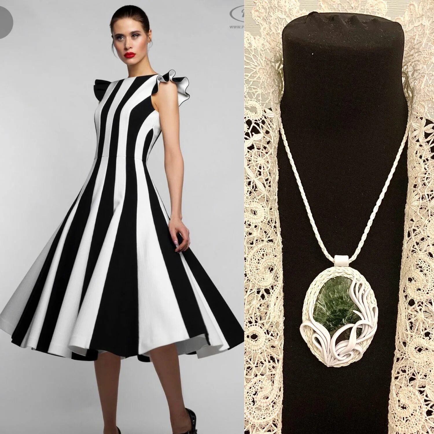 Платья черно белого цвета фото Подвеска АРИЭЛЬ в интернет-магазине Ярмарка Мастеров по цене 4200 ₽ - LYQKIRU По