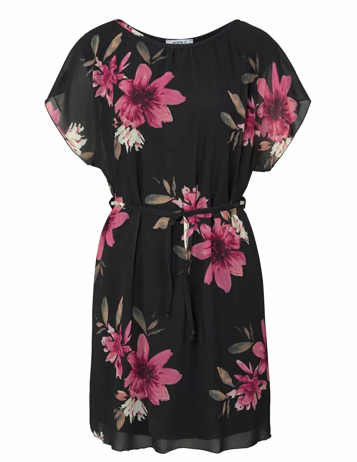 Платья черные с цветами фото Черное шифоновое платье с цветами - 75 фото - glamours.name