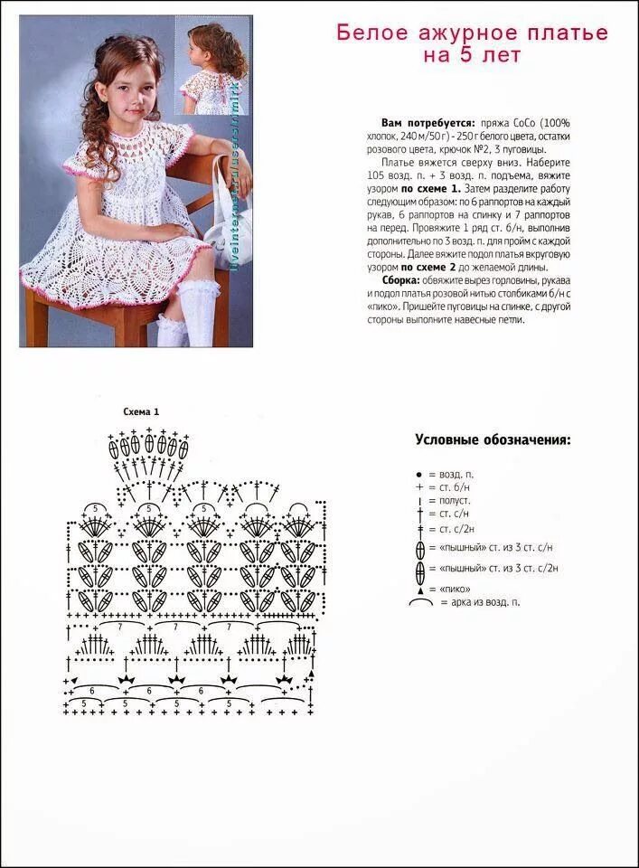 Платья девочкам крючком со схемами PATRONES CROCHET: VARIADOS PATRONES DE CROCHET PARA DESCARGAR Modèles crochet bé