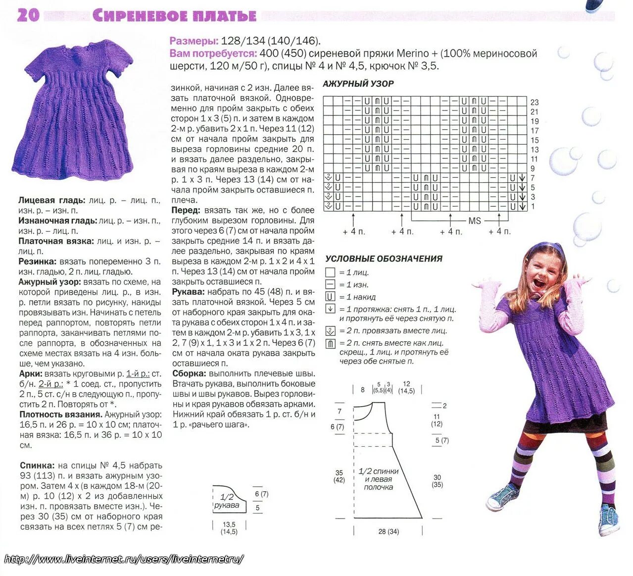 Платья девочкам спицами со схемами Вяжем девочкам схемы - найдено 90 картинок