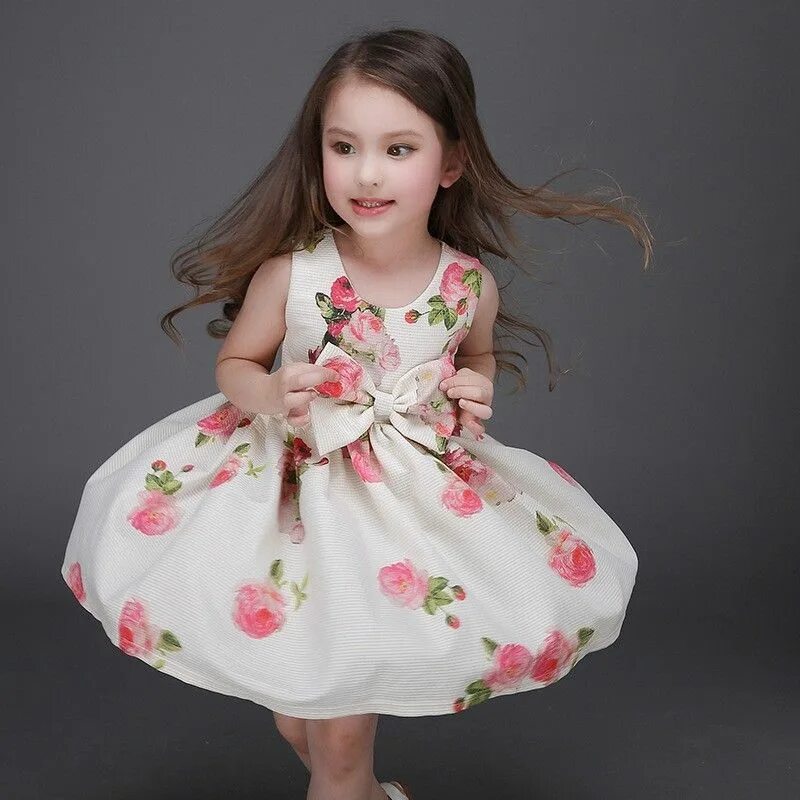 Платья девочке 5 лет фото Girl Dress Girls Summer High-grade Wedding Dresses Children Embroidered Party Dr