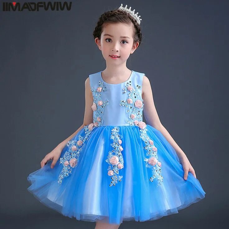 Платья девочке 5 лет фото Click to Buy IIMADFWIW 2017 Summer Girls Dress Fashion Flower Sleevele. Summer f