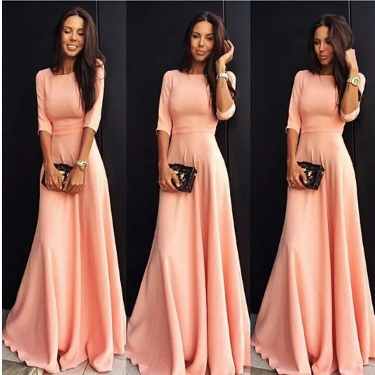 Платья длинные модели фото Женское платье с семью рукавами летом купить недорого - выгодные цены, бесплатна