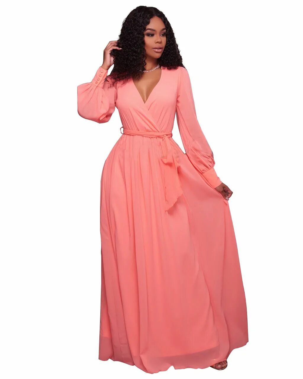 Платья длинный рукав фото US$ 10.2400 Grecian Style Long Sleeve Chiffon Prom Dress LE6322-2 Maxi dress, Ch