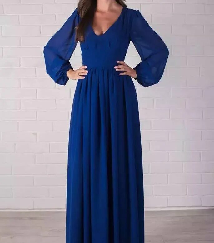 Платья длинный рукав фото Бронь. Платье вечернее в пол - купить в Москве, цена 1 300 руб., продано 13 янва