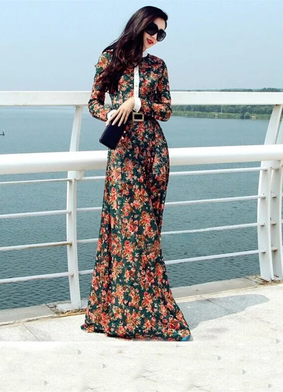 Платья длинный рукав фото Платья макси с длинным рукавом - журнал 13malyshok.ru